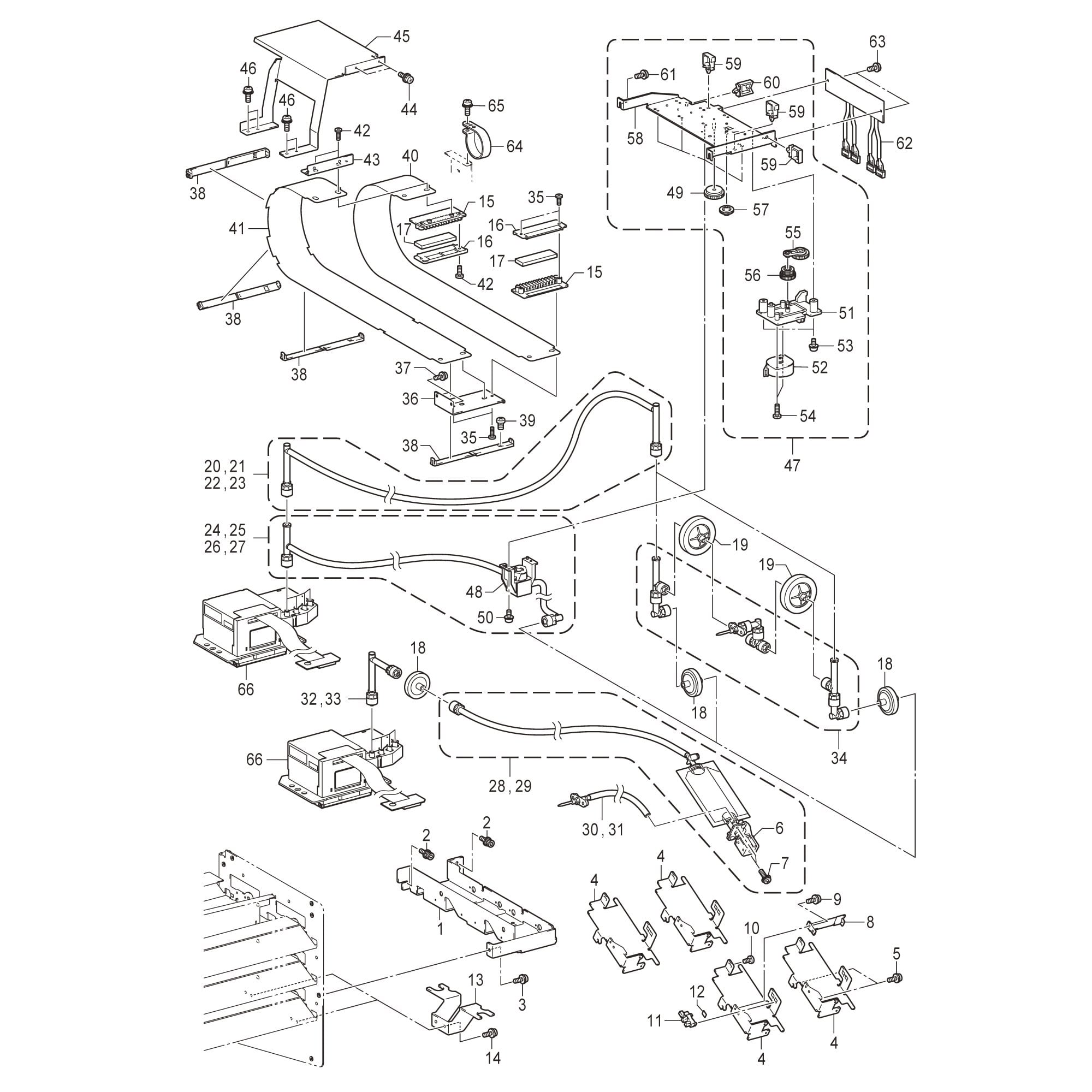 Brother GTX Ink Supply Interior Parts