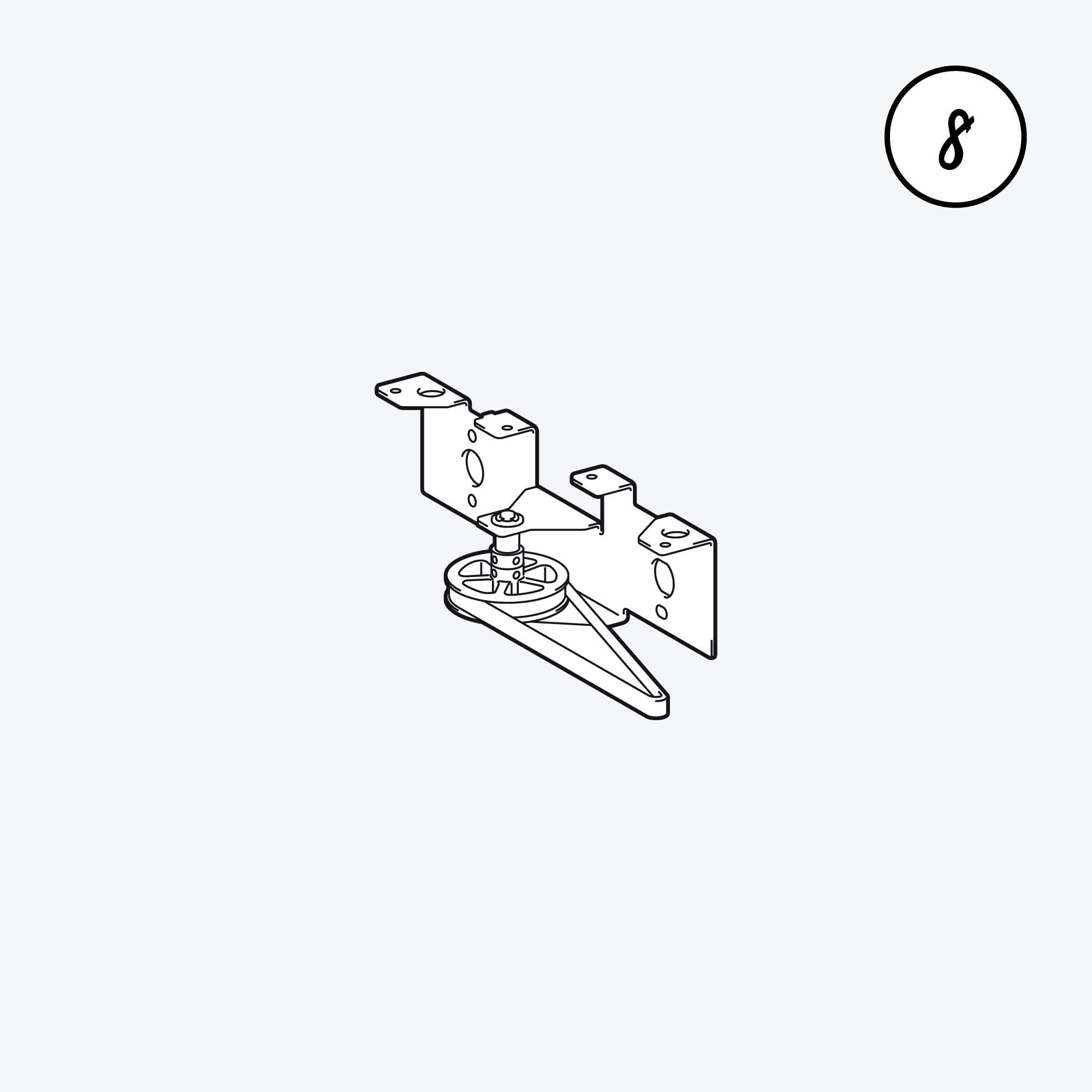 PULLEY SUPPORT PLATE R ASSY