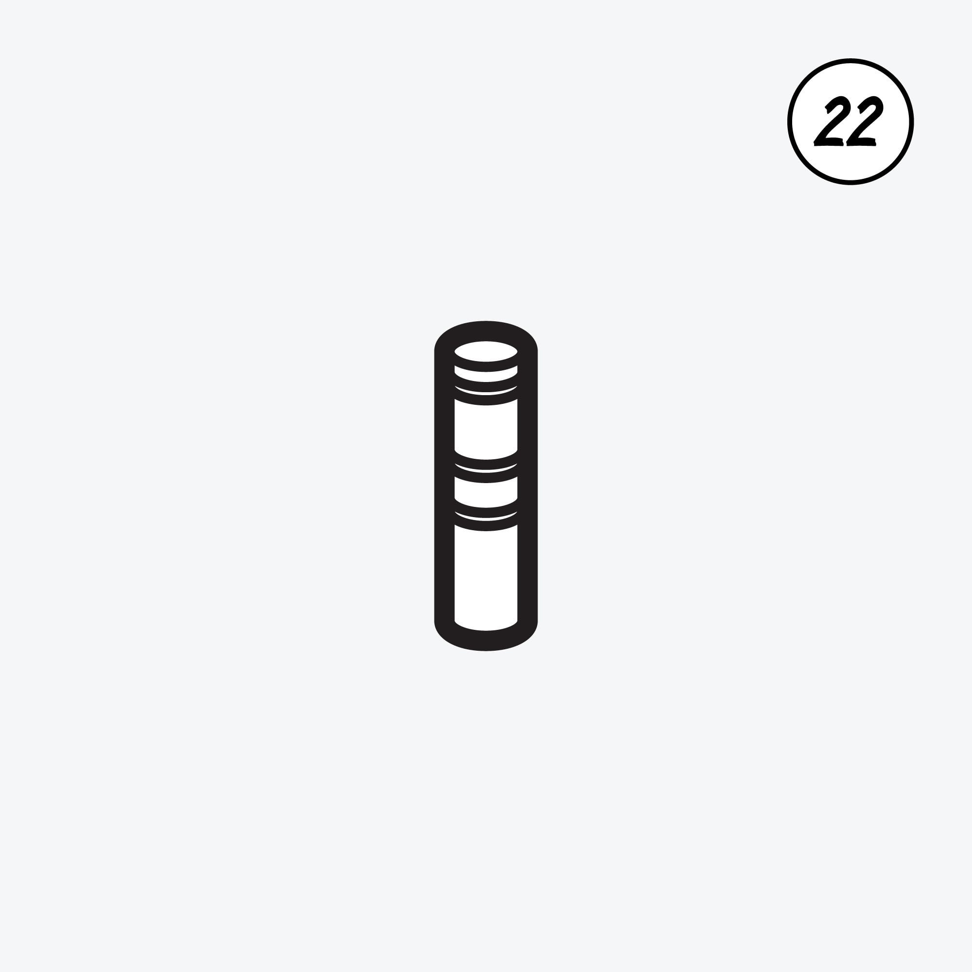 ROLLER SHAFT 6X22