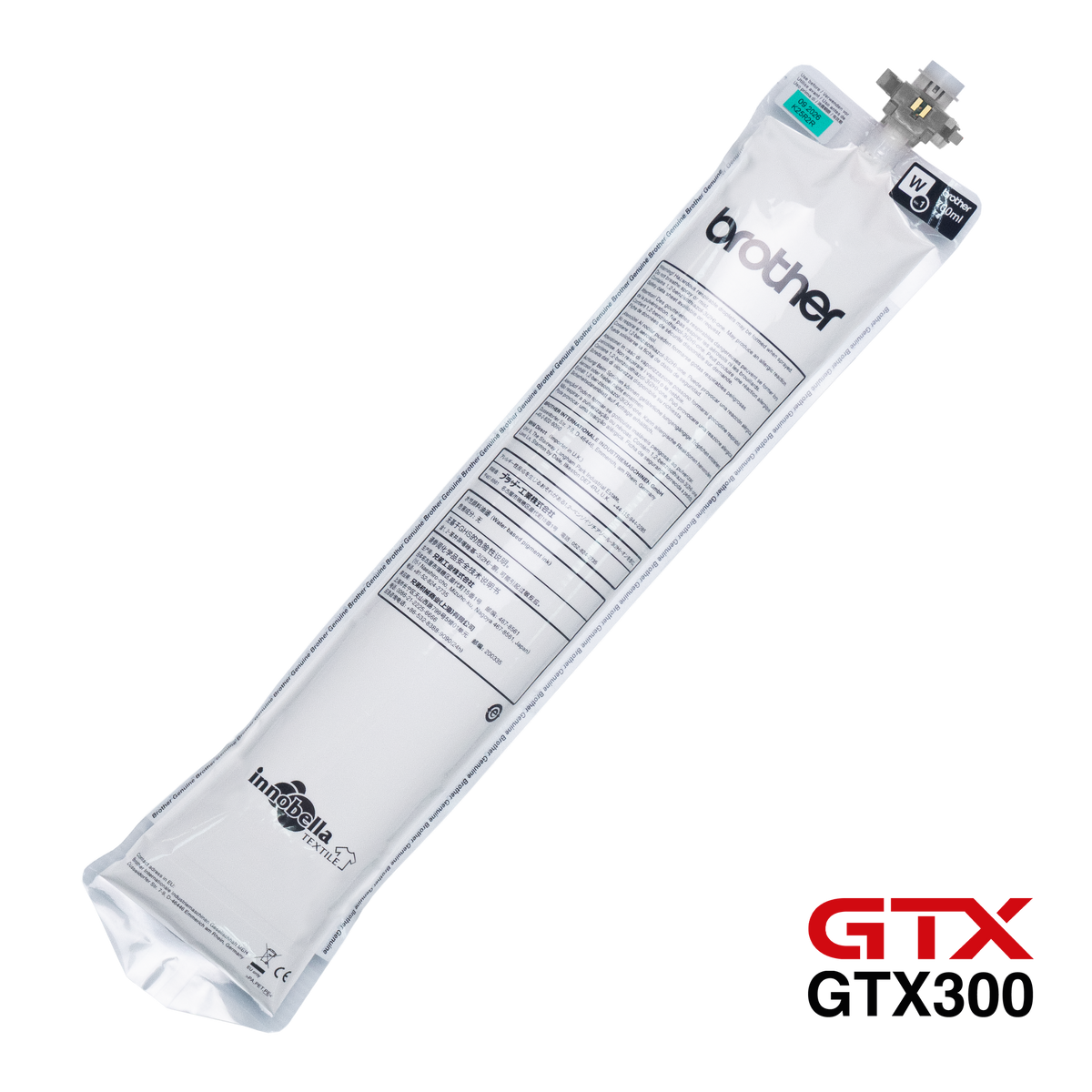 Brother GTX300 White Ink Pouch 700cc Twin Pack