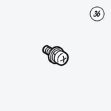 SCREW PAN (S/P WASHER) M4X8